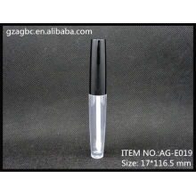 Plástico transparente & vazio redonda Lip Gloss tubo AG-E019, embalagens de cosméticos do AGPM, cores/logotipo personalizado
